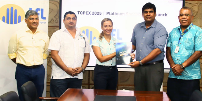Telecom Fiji signs on as the Platinum Sponsor TOPEX 2025.